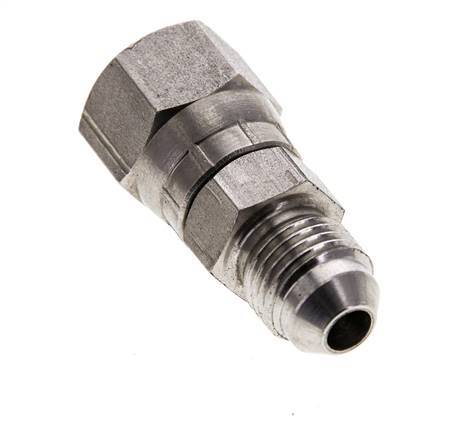 Embout JIC UNF 1/2''-20 Mâle x Femelle Acier inoxydable 275bar (3863.75psi)