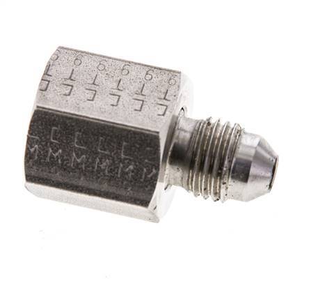 Mamelon réducteur JIC UNF 7/16''-20 mâle x UNF 9/16''-18 femelle Acier inoxydable 275bar (3863.75psi)