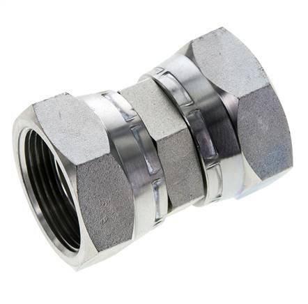 Reducing Straight Connector G1 1/4'' Female High Pressure Steel 60° Cone 150bar (2107.5psi) Hydraulic