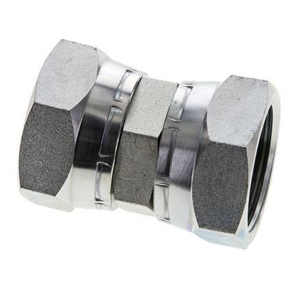 Reducing Straight Connector G1 1/4'' Female High Pressure Steel 60° Cone 150bar (2107.5psi) Hydraulic