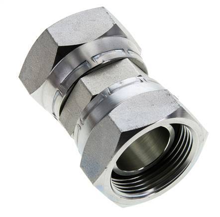 Connecteur droit réducteur G1 1/4'' Femelle Haute Pression Acier 60° Cône 150bar (2107.5psi) Hydraulique