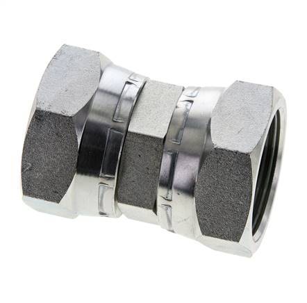 Connecteur droit réducteur G1 1/4'' Femelle Haute Pression Acier 60° Cône 150bar (2107.5psi) Hydraulique