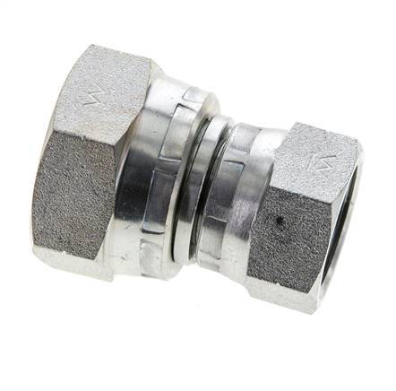 Connecteur droit réducteur G3/4'' x G1'' femelle Haute Pression Acier 60° Cône 150bar (2107.5psi) Hydraulique