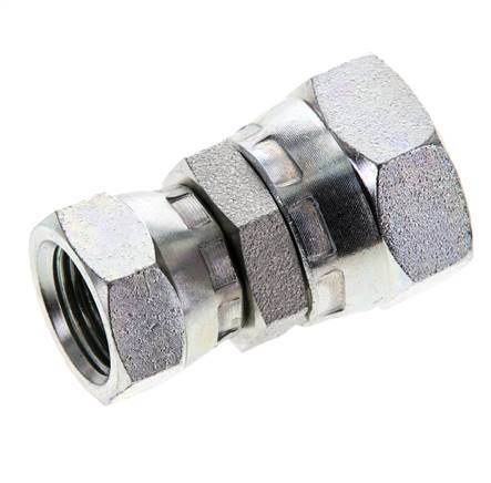 Connecteur droit réducteur G3/8'' x G1/2'' femelle Haute Pression Acier 60° Cône 300bar (4215.0psi) Hydraulique