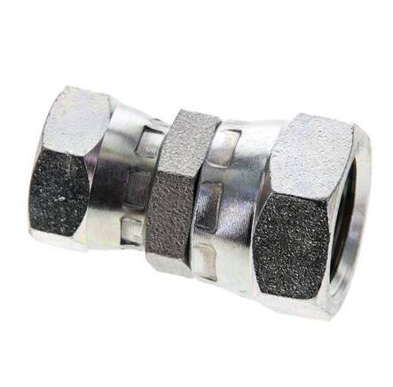Connecteur droit réducteur G3/8'' x G1/2'' femelle Haute Pression Acier 60° Cône 300bar (4215.0psi) Hydraulique
