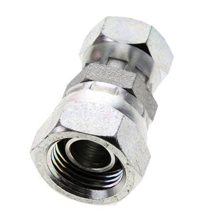 Connecteur droit réducteur G3/8'' x G1/2'' femelle Haute Pression Acier 60° Cône 300bar (4215.0psi) Hydraulique