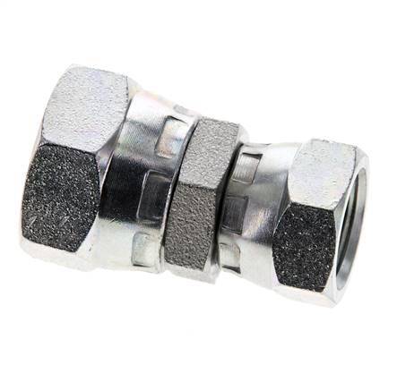 Connecteur droit réducteur G3/8'' x G1/2'' femelle Haute Pression Acier 60° Cône 300bar (4215.0psi) Hydraulique