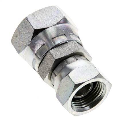 Connecteur droit réducteur G3/8'' x G1/2'' femelle Haute Pression Acier 60° Cône 300bar (4215.0psi) Hydraulique