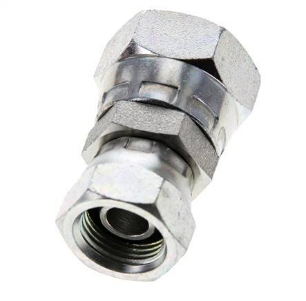 Connecteur droit réducteur G3/8'' x G1/2'' femelle Haute Pression Acier 60° Cône 300bar (4215.0psi) Hydraulique