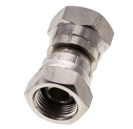Connecteur droit réducteur G3/8'' femelle Haute Pression Acier inoxydable Cône 60° 425bar (5971.25psi) Hydraulique