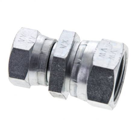 Raccord droit réducteur G1/2'' x G3/4'' Femelle Haute Pression Acier 60° Cône 175bar (2458.75psi) Hydraulique