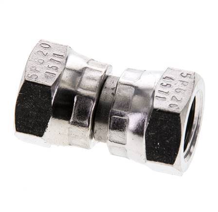 Connecteur droit réducteur G1/4'' Femelle Haute Pression Acier Inoxydable Cône 60° 575bar (8078.75psi) Hydraulique