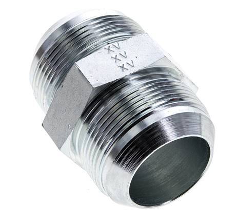 JIC Double Nipple UN 1-7/8''-12 Acier 100bar (1405.0psi)