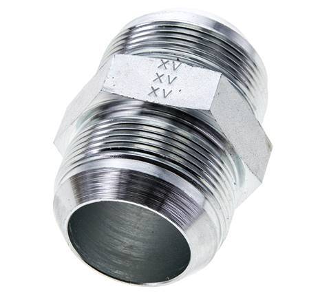 JIC Double Nipple UN 1-7/8''-12 Acier 100bar (1405.0psi)
