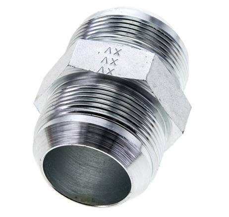JIC Double Nipple UN 1-7/8''-12 Acier 100bar (1405.0psi)