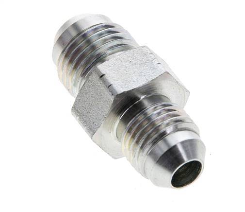 JIC Reducing Double Nipple UNF 1/2''-20 x UNF 9/16''-18 Steel 275bar (3863.75psi) [2 Pieces]