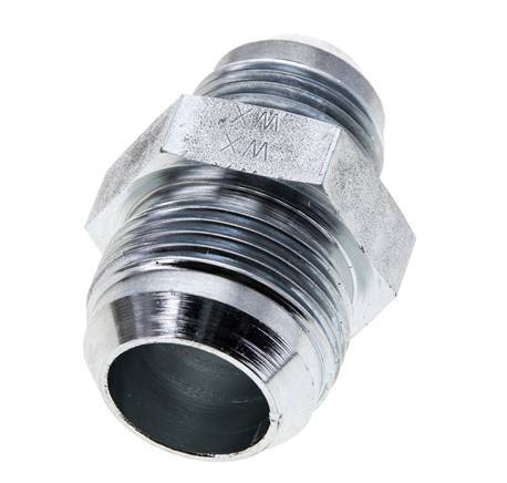 Mamelon double réducteur JIC UN 1-1/16''-12 x UN 1-5/16''-12 Acier 170bar (2388.5psi)