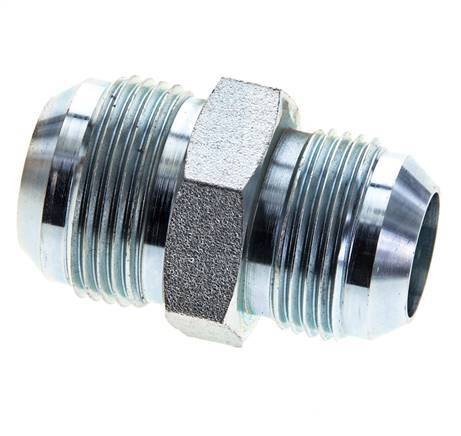 Mamelon double réducteur JIC UN 1-3/16''-12 x UN 1-5/16''-12 Acier 170bar (2388.5psi)