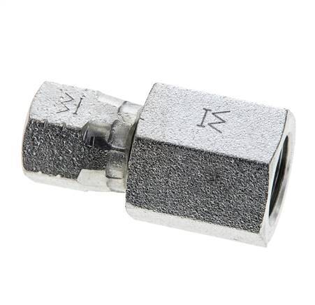 Raccord JIC G1/4'' x UNF 7/16''-20 Femelle Acier 310bar (4355.5psi)