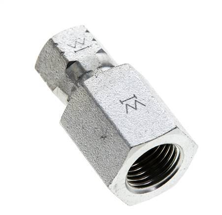 Raccord JIC G1/4'' x UNF 7/16''-20 Femelle Acier 310bar (4355.5psi)