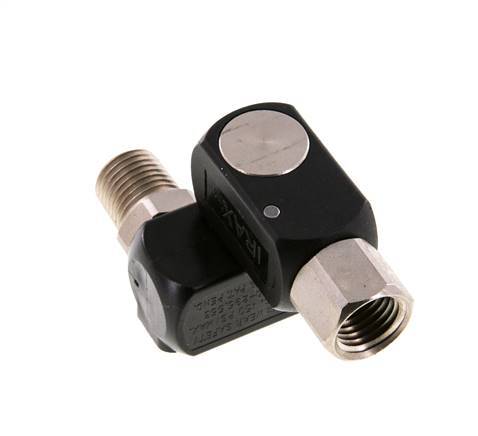 Joint rotatif R1/4'' femelle x mâle en Z Laiton nickelé / Plastique 15bar (210.75psi)