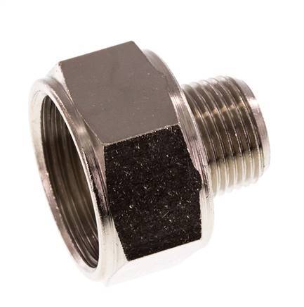 Adaptateur réducteur R3/8'' mâle x Rp3/4'' femelle Laiton nickelé 16bar (224.8psi)