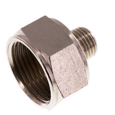 Adaptateur réducteur R1/4'' mâle x Rp3/4'' femelle Laiton nickelé 16bar (224.8psi)