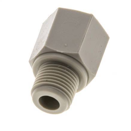 Threaded Extension G1/8'' Male x Female Polypropylene (pp) 10bar (140.5psi) FDA 14mm Hex [2 Pieces]