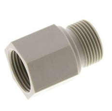 Extension filetée G3/4'' mâle x femelle Polypropylène (pp) 10bar (140.5psi) FDA 32mm Hex