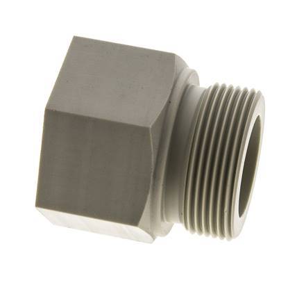 Extension filetée G1 1/2'' mâle x femelle Polypropylène (pp) 10bar (140.5psi) FDA 55mm Hex