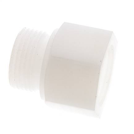Extension filetée G1'' mâle x femelle PVDF 10bar (140.5psi) FDA 43mm Hex
