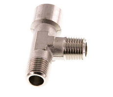 Tee Fitting Right Angle R1/4'' Male x G1/4'' Female Nickel-plated Brass 16bar (224.8psi) [2 Pieces]