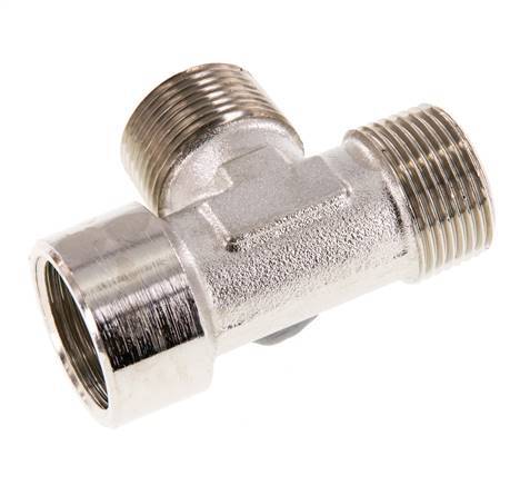Tee Fitting Right Angle R3/4'' Male x G3/4'' Female Nickel-plated Brass 16bar (224.8psi)