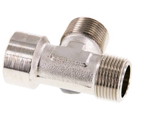 Tee Fitting Right Angle R3/4'' Male x G3/4'' Female Nickel-plated Brass 16bar (224.8psi)