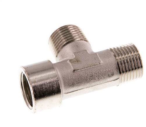 Tee Fitting Right Angle R1/2'' Male x G1/2'' Female Nickel-plated Brass 16bar (224.8psi)