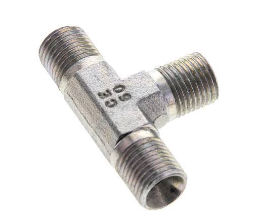 Raccord en T G1/4'' Mâle Acier 350bar (4917.5psi)