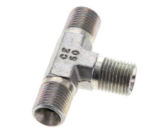 Raccord en T G1/4'' Mâle Acier 350bar (4917.5psi)