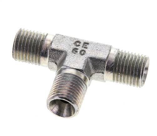 Raccord en T G1/4'' Mâle Acier 350bar (4917.5psi)