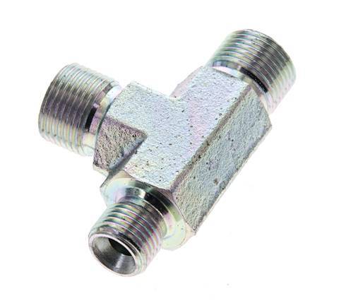 Tee Fitting G1/4'' x G3/8'' Male Steel 325bar (4566.25psi)