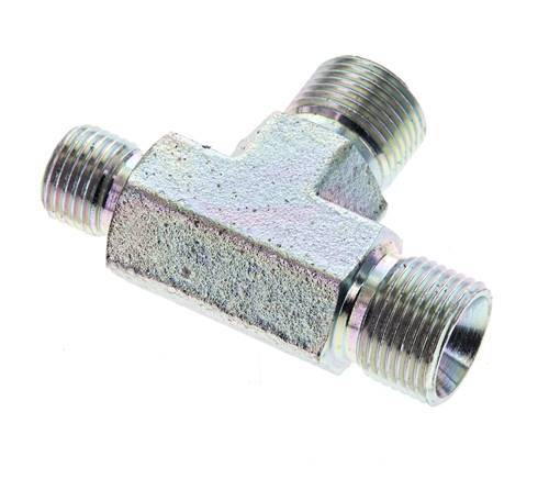 Raccord en T G1/4'' x G3/8'' Mâle Acier 325bar (4566.25psi)
