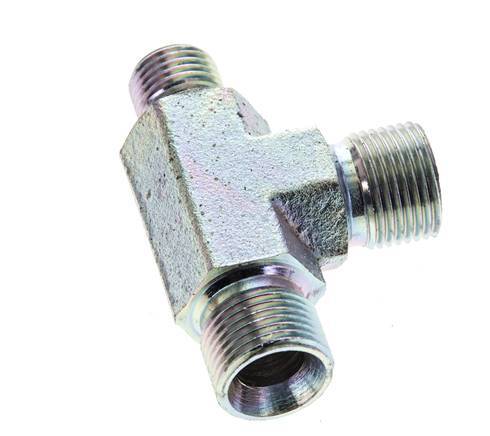 Raccord en T G1/4'' x G3/8'' Mâle Acier 325bar (4566.25psi)