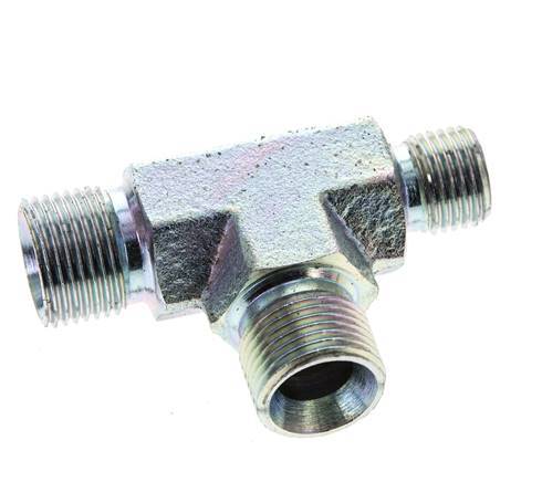 Raccord en T G1/4'' x G3/8'' Mâle Acier 325bar (4566.25psi)