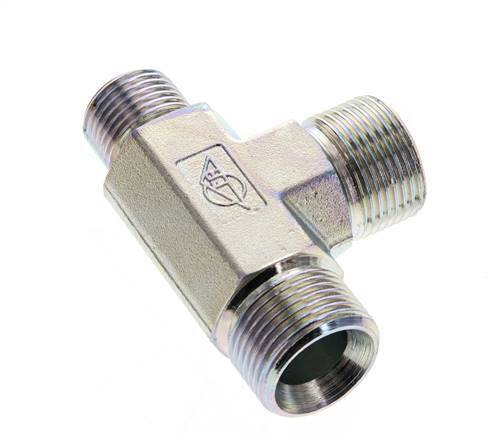 Raccord en T G1/2'' x G3/4'' mâle Acier 325bar (4566.25psi)