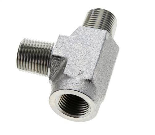 Tee Fitting 1/2'' NPT Female x Male Steel 210bar (2950.5psi)