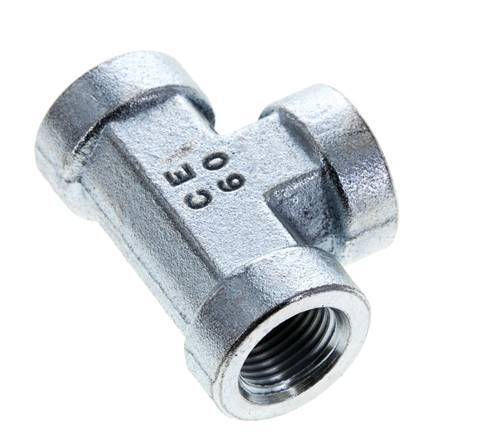 Raccord en T 3/8'' NPT Femelle Acier Haute Pression 210bar (2950.5psi)