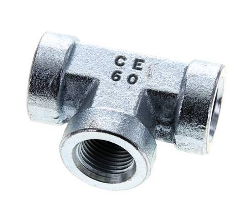 Raccord en T 3/8'' NPT Femelle Acier Haute Pression 210bar (2950.5psi)