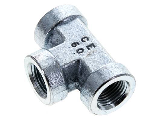 Raccord en T 3/8'' NPT Femelle Acier Haute Pression 210bar (2950.5psi)