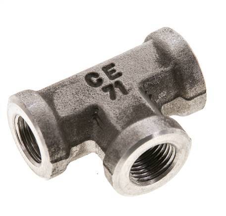 Raccord en T 1/8'' NPT Femelle Acier inoxydable Haute Pression 345bar (4847.25psi)