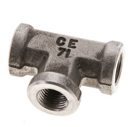 Raccord en T 1/8'' NPT Femelle Acier inoxydable Haute Pression 345bar (4847.25psi)