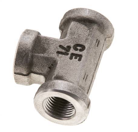 Raccord en T 1/8'' NPT Femelle Acier inoxydable Haute Pression 345bar (4847.25psi)